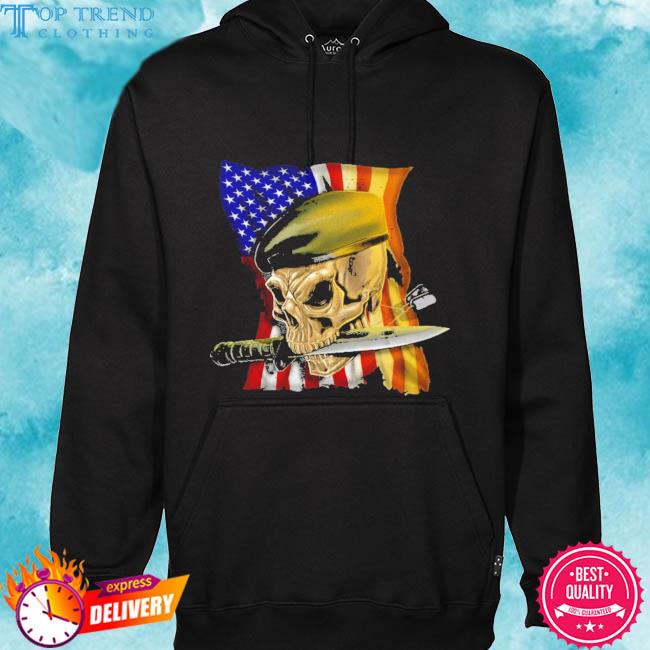 Premium skull beret military s hoodie