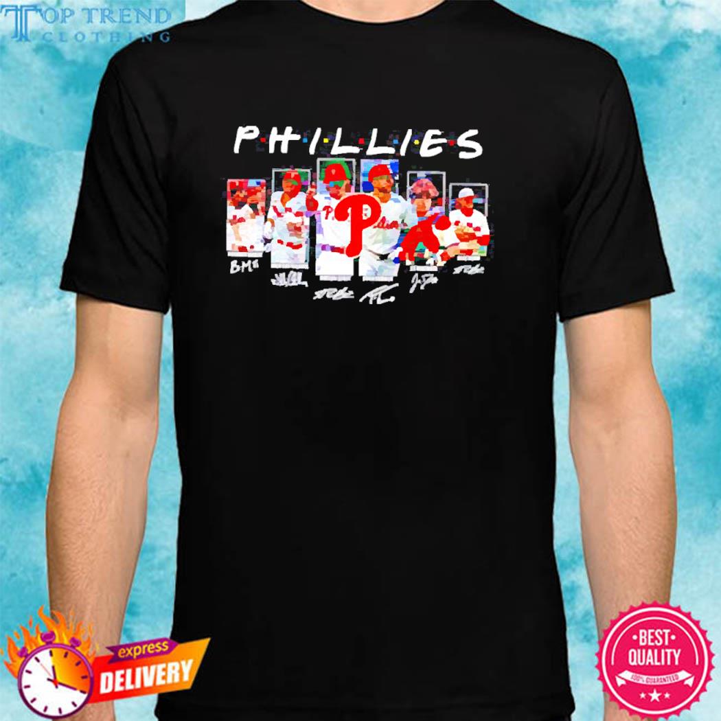 Philadelphia phillies players names and signatures shirt